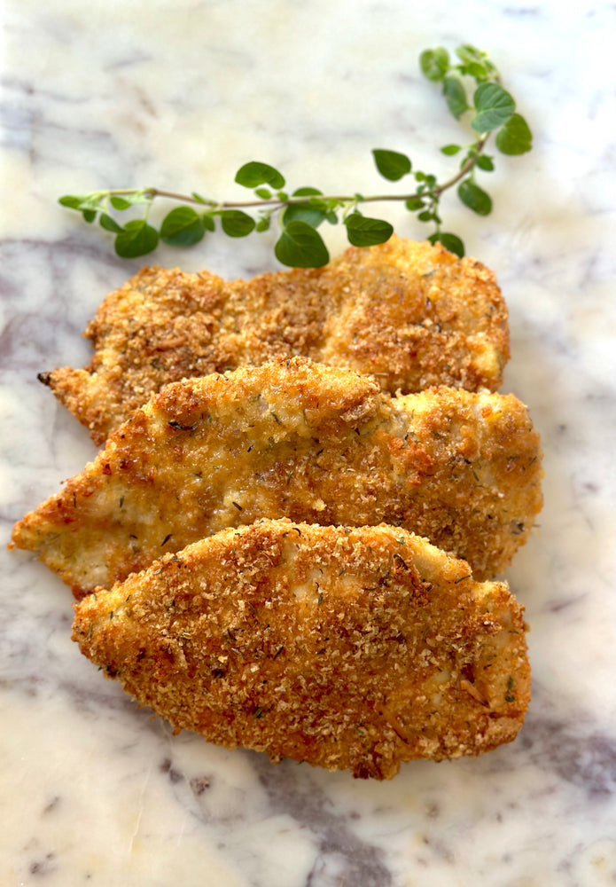 Milanesa de Pollo Empanizadas con Chicharrón